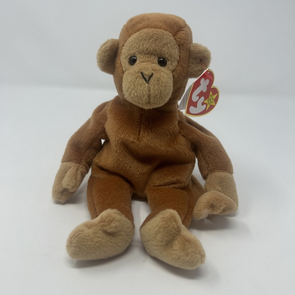 Vintage NWT TY Beanie Baby Bongo the Monkey 1995